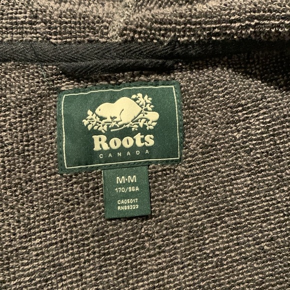 Gently Loved Authentic Roots Terry Cloth Lined 1/4 Zip Hoodie **Unisex** - Picture 6 of 10
